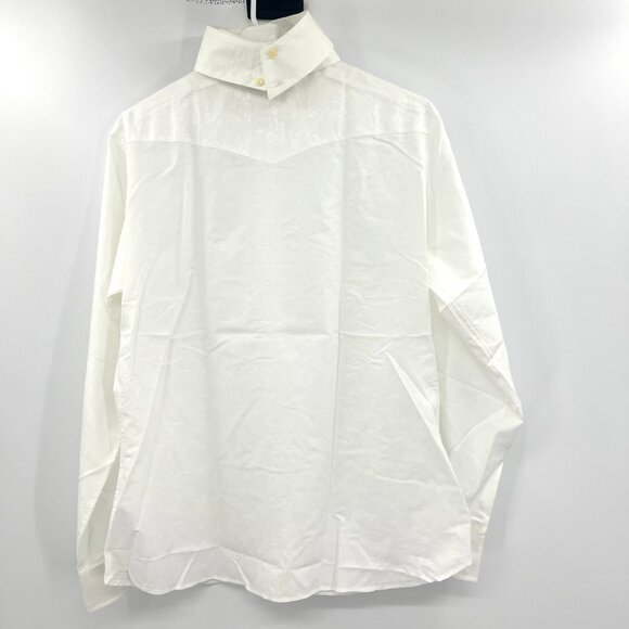 NWT Saddlers Row Essex Classics White Floral Equestrian Shirt with Collars 44 - Picture 5 of 5